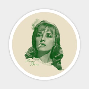 Retro Jeanne Moreau Verte Tribute Magnet